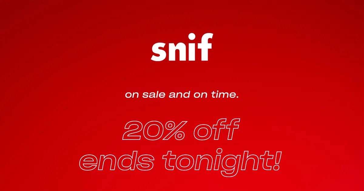 20% off ends tonight!