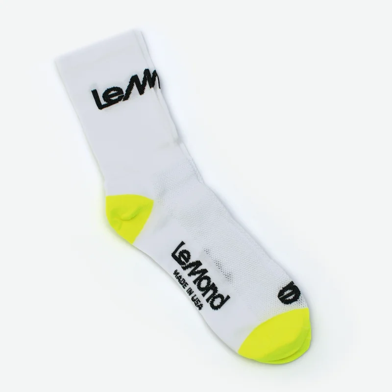 LeMond White/Neon Yellow/Black Socks