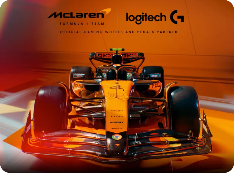 McLaren FORMULA 1 TEAM - Logitech G - OFFICIAL GAMING WHEELS AND PEDALS PARTNER
