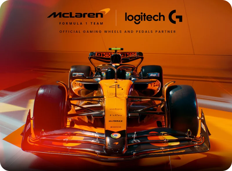 McLaren FORMULA 1 TEAM - Logitech G - OFFICIAL GAMING WHEELS AND PEDALS PARTNER