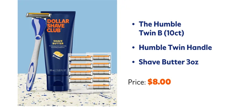 The Humble Twin B (10ct) Humble Twin Handle Shave Butter 3oz Price: $8