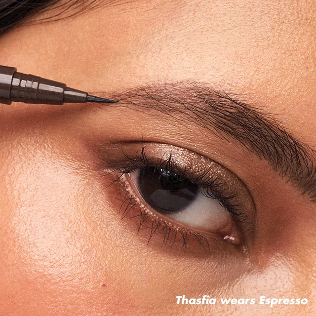 Models wearing Holy Strokes Micro-Fine Brow Pen