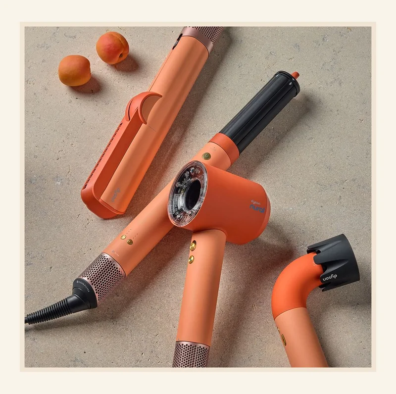 Dyson Beauty hair tools in new Ceramic apricot colorway.