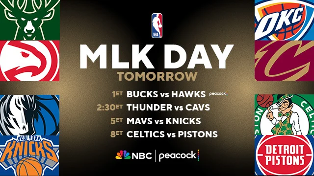 NBA MONDAY PRESENTED BY XFINITY CELTICS VS. PACERS TONIGHT 7:30P ET PEACOCK