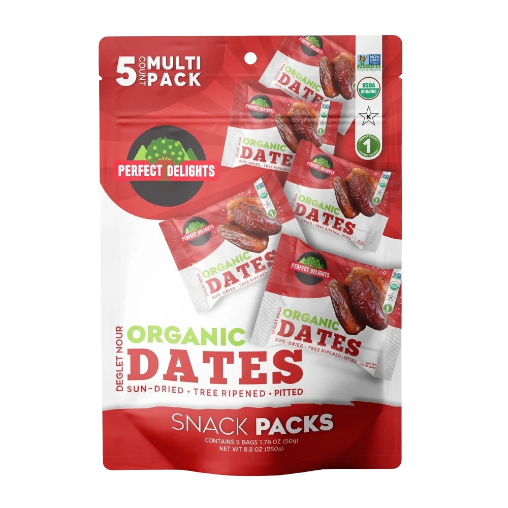 Image of Perfect Delights Organic Dates Snack Packs (5 CT)