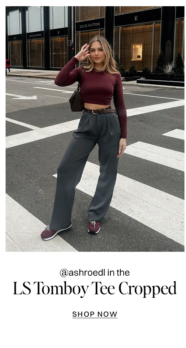 Long Sleeve Tomboy Tee Cropped