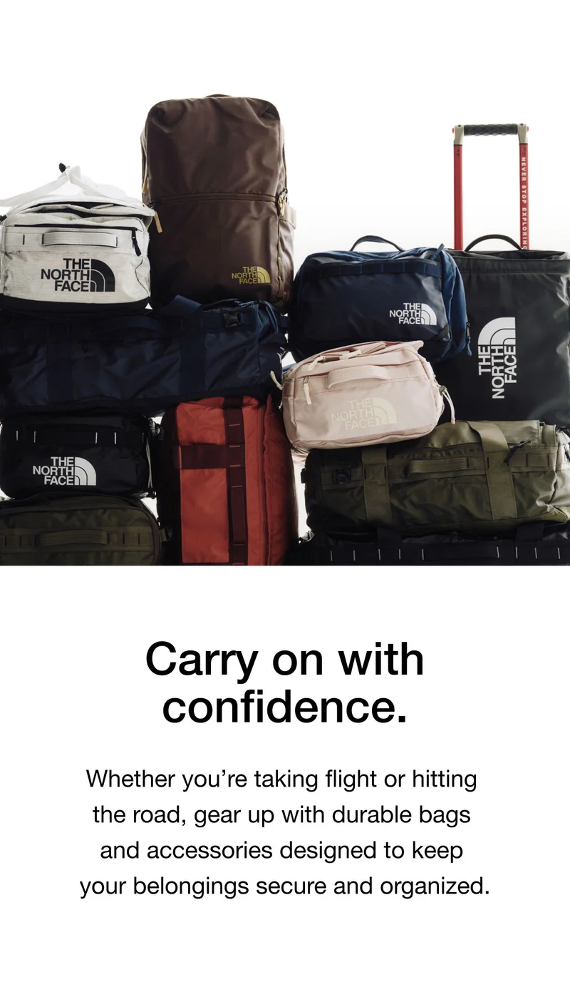 Carry on with confidence. Whether you're taking flight or hitting the road, gear up with durable bags and accessories designed to keep your belongings secure and organized.
