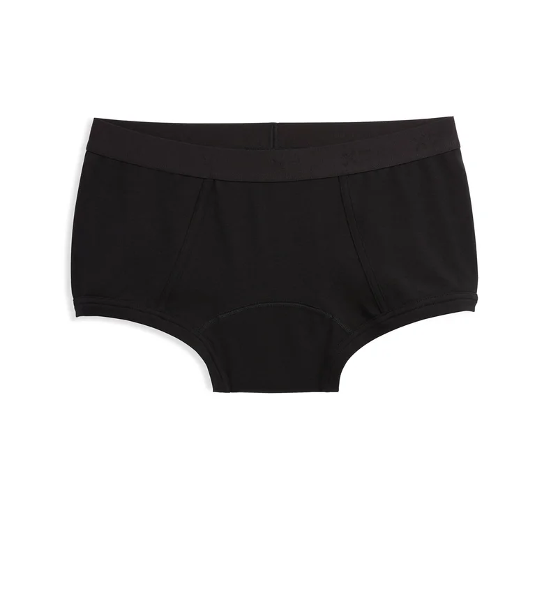 Image of First Line Period Boy Shorts - X= Black