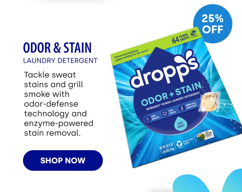 Odor & Stain Laundry Detergent | Tackle sweat stains and grill smoke with odor-defense technology and enzyme-powered stain removal. [SHOP NOW]
