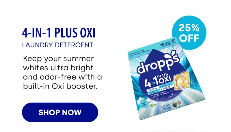 4-in-1 Plus Oxi Laundry Detergent | Keep your summer whites ultra bright and odor-free with a built-in Oxi booster.