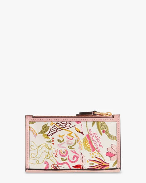 Storyteller Secret Garden Embroidered Small Slim Bifold Wallet