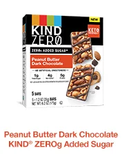 Peanut Butter Dark Chocolate KIND ZEROg Added Sugar Bars