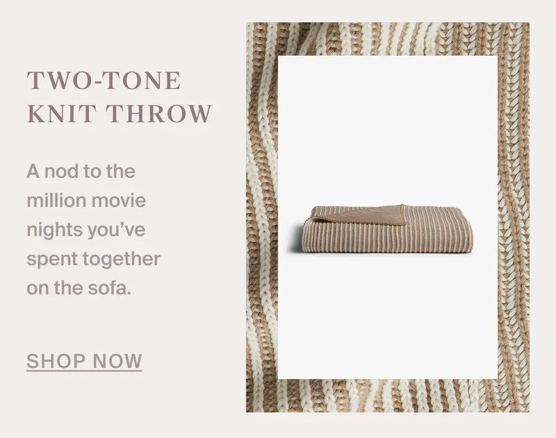 Two Tone Knit Throw | Shop Now