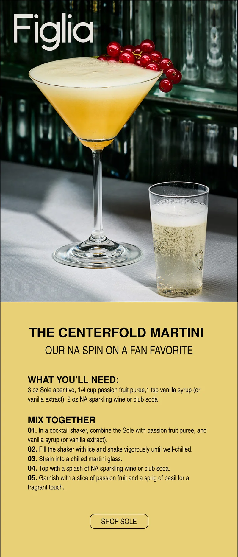 THE CENTERFOLD MARTINI: OUR NA SPIN ON A FAN FAVORITE