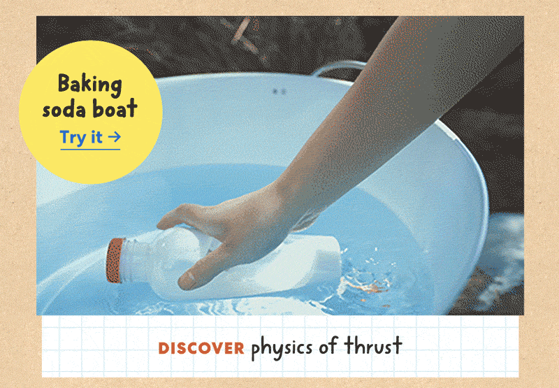 Baking soda boat
