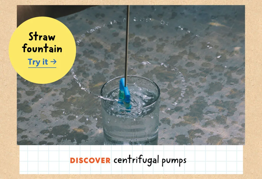 Straw fountain