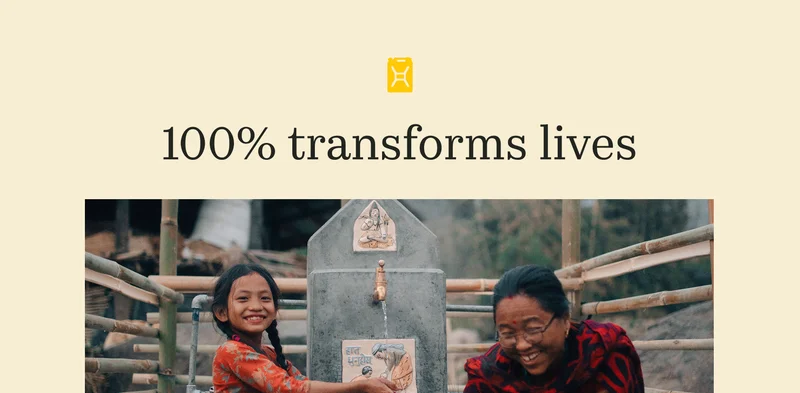 100% transforms lives