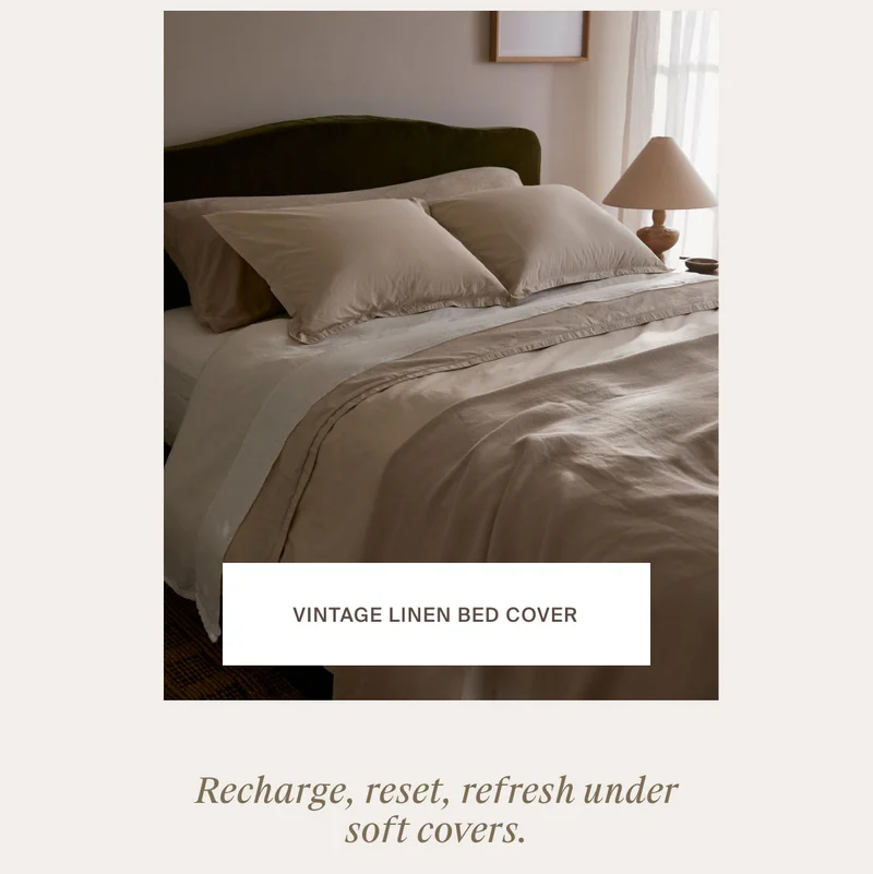 Vintage Linen Bed Cover