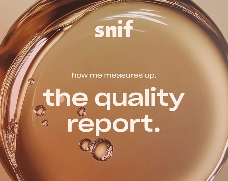 The Snif Me quality report.