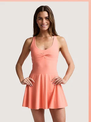 Midweight Twist Dress in Dreamsicle Heather