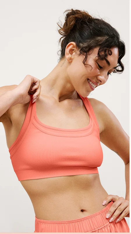 Seamless Moves Layered Bra in Dreamsicle