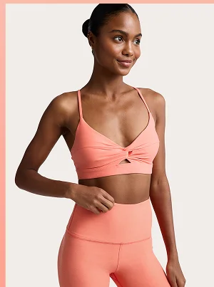 Spacedye Twist Front Strappy Bra in Dreamsicle Heather