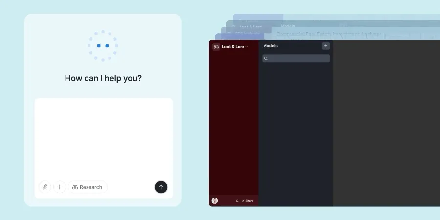 Omni building an app from a prompt