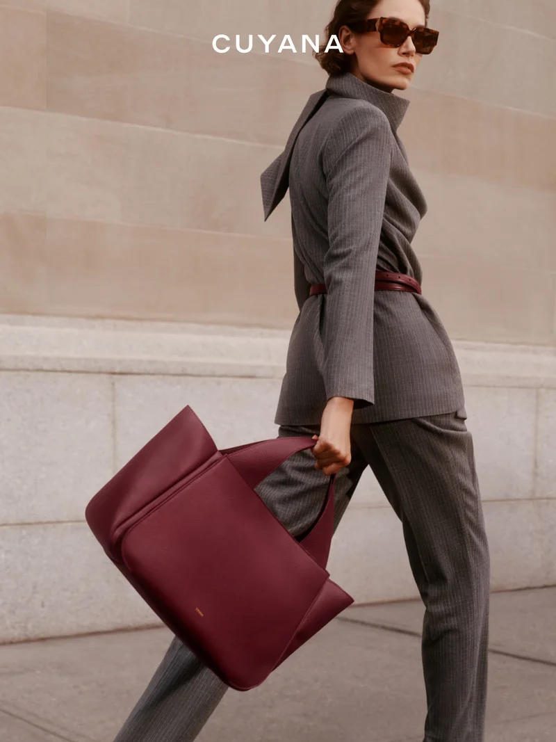 Cuyana Mila Satchel Cherry