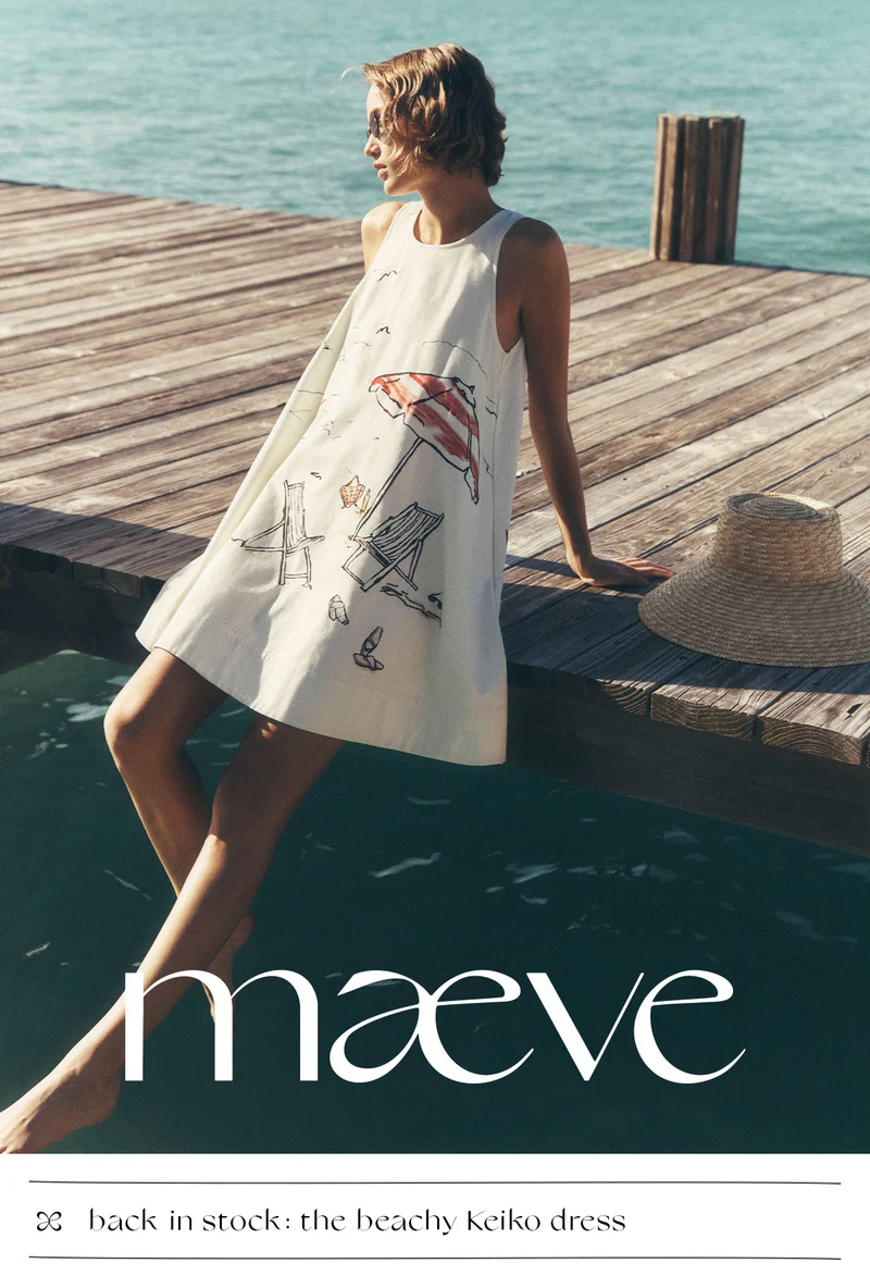 maeve, back in stock: the beachy keiko dress