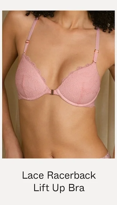 Lace Racerback Lift Up Bra