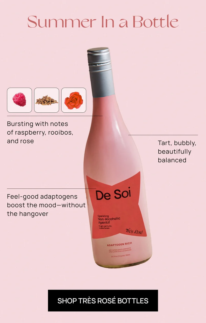 Summer In a Bottle|  - Bursting with notes of raspberry, rooibos, and rose - Tart, bubbly, beautifully balanced - Feel-good adaptogens boost the mood––without the hangover |