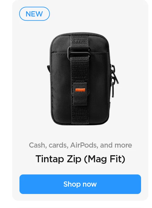 New: MagSafe compatible Wallet Tintap Zip (Mag Fit). Carry Cash, cards, AirPods, and more.