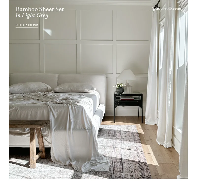 Bamboo Sheet Set in LIGHT GREY