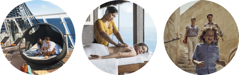 Wi-Fi&nbsp;• Spa&nbsp;Treatments&nbsp;• Shore&nbsp;Excursions – Click to Learn More