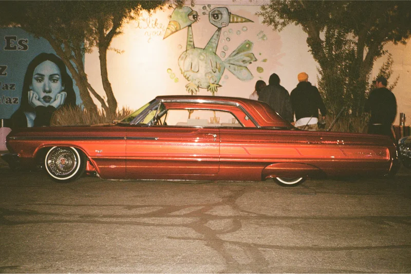 Image of red vintage car.