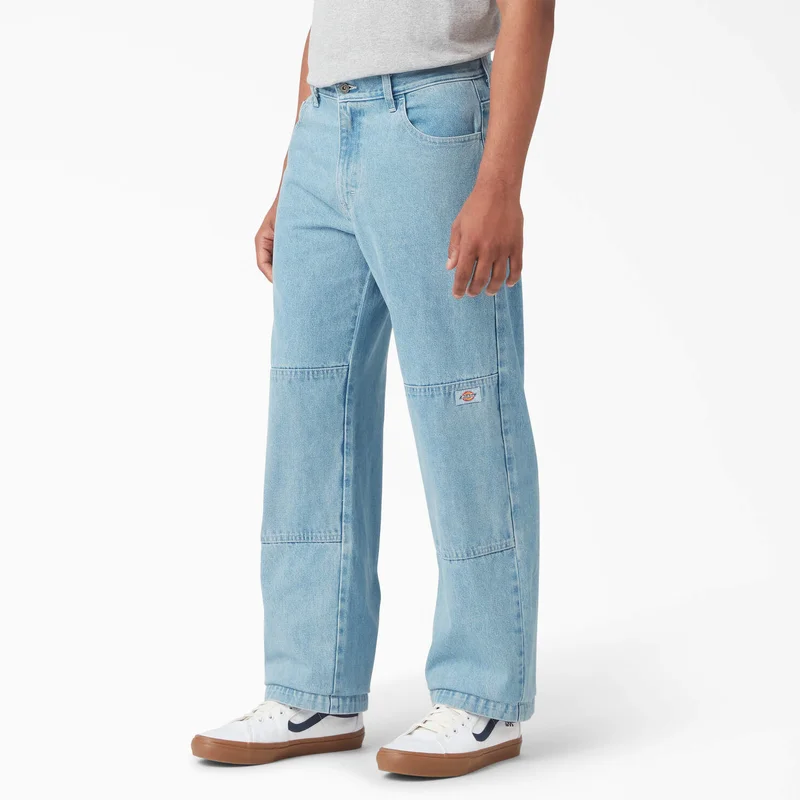 Loose Fit Double Knee Jeans
