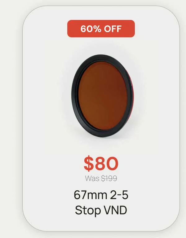 60% OFF - $80 67mm 2-5 Stop VND