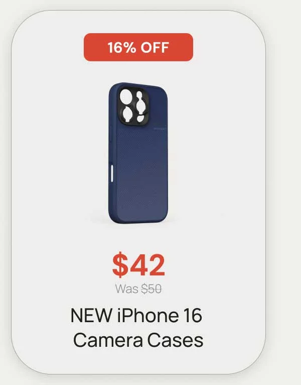 16% Off - $42 NEW iPhone 16 Camera Case