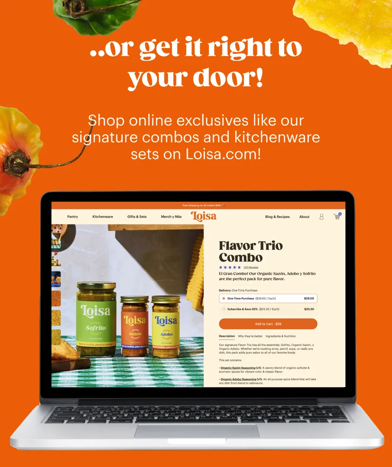 ...or get it right to your door! Shop online exclusives like our signature combos and kitchenware sets on Loisa.com!