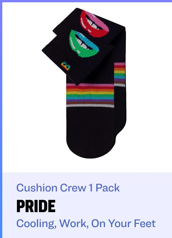 Cushion Crew 1 Pack pride Cooling, Work, On your feet