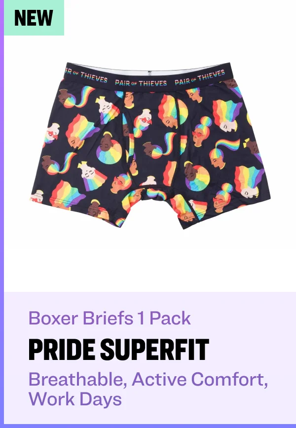 new Boxer Briefs 1 Pack pride superfit Breathable, Active Comfort, Work Days