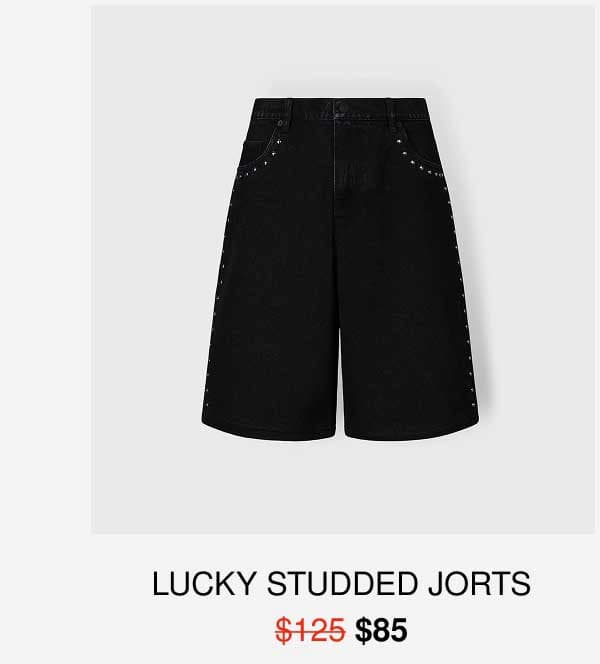 LUCKY STUDDED JORTS