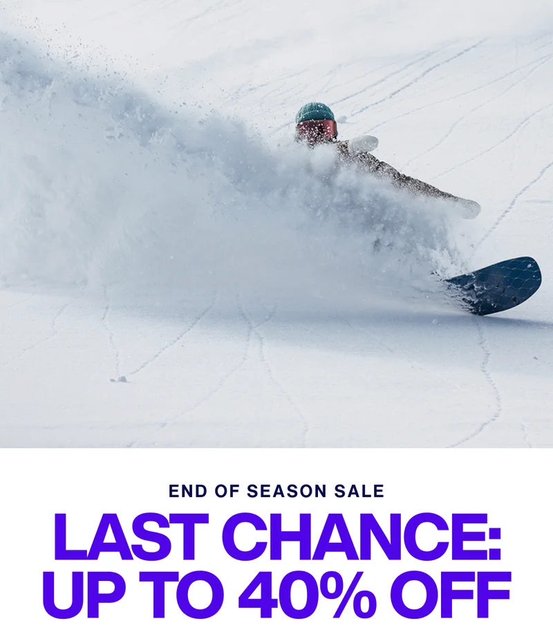 End of Season Sale - Up to 40% Off
