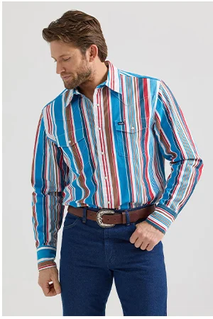 Vintage Inspired Brushpopper Workshirt in Fiesta Blue