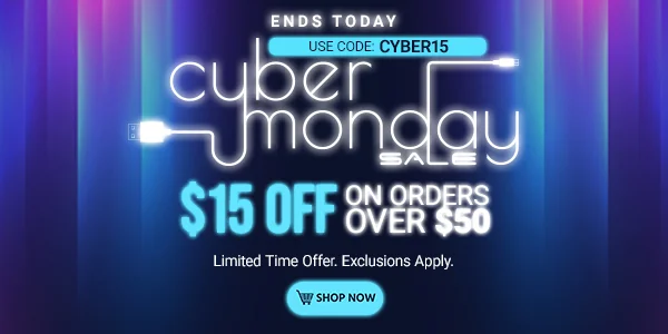Cyber Monday Sale $15 OFF on orders of $50+ Use code: CYBER15 Limited Time Offer Exclusions Apply Shop Now