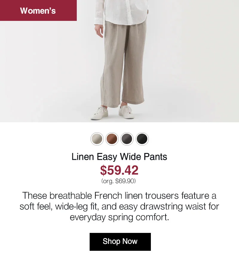 Shop Women's Linen Easy Wide Pants