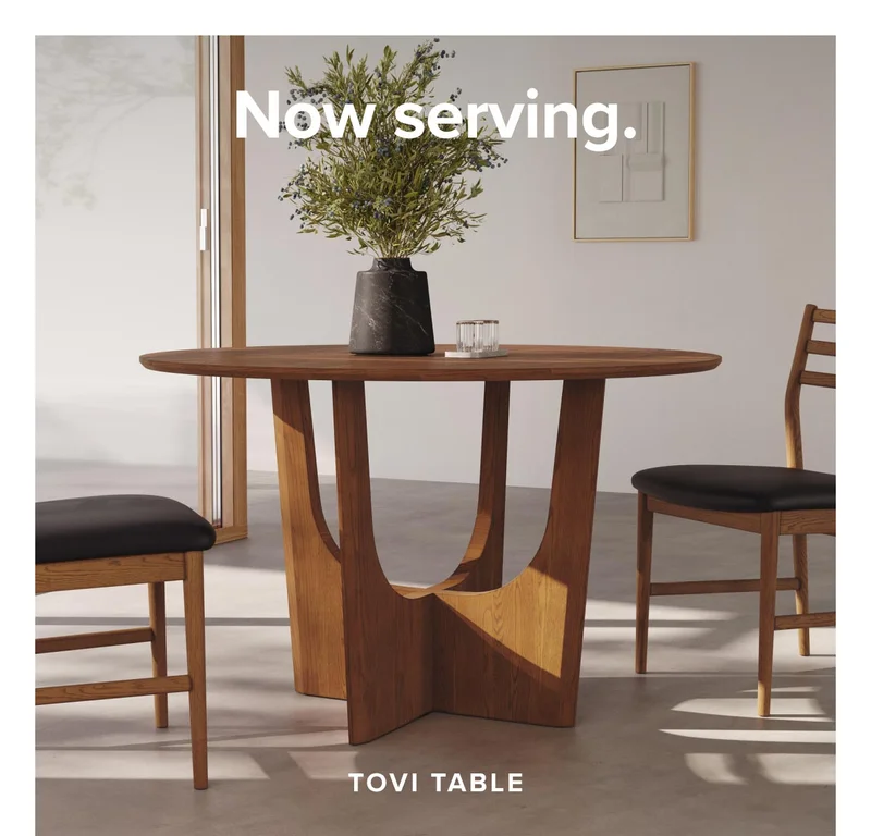 Now serving: Tovi Table.