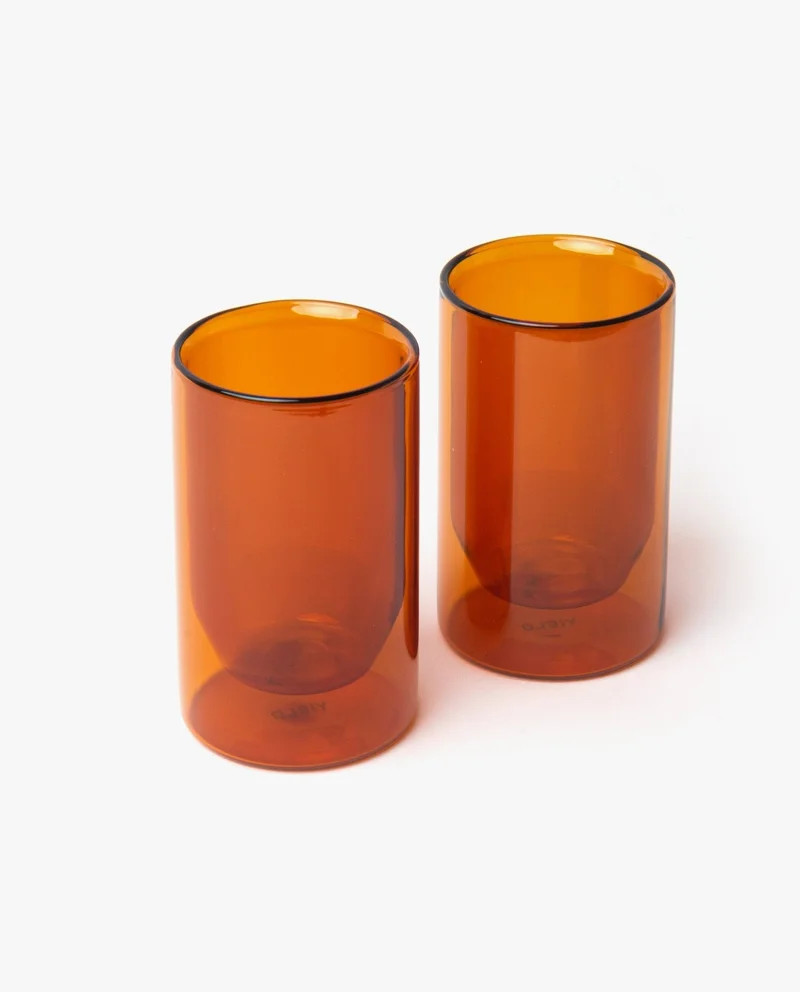 Image of Yield 12oz Double Wall Glasses (Amber - Set of 2)
