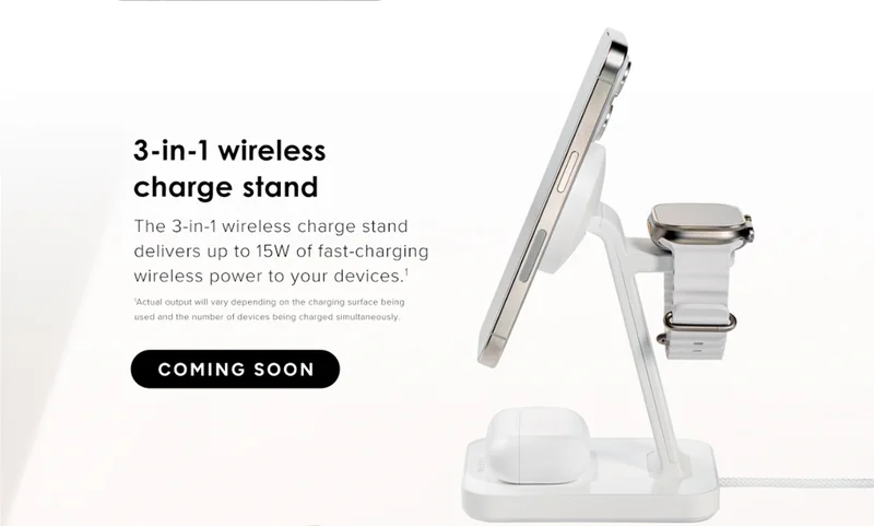 3-in-1 wireless charge stand