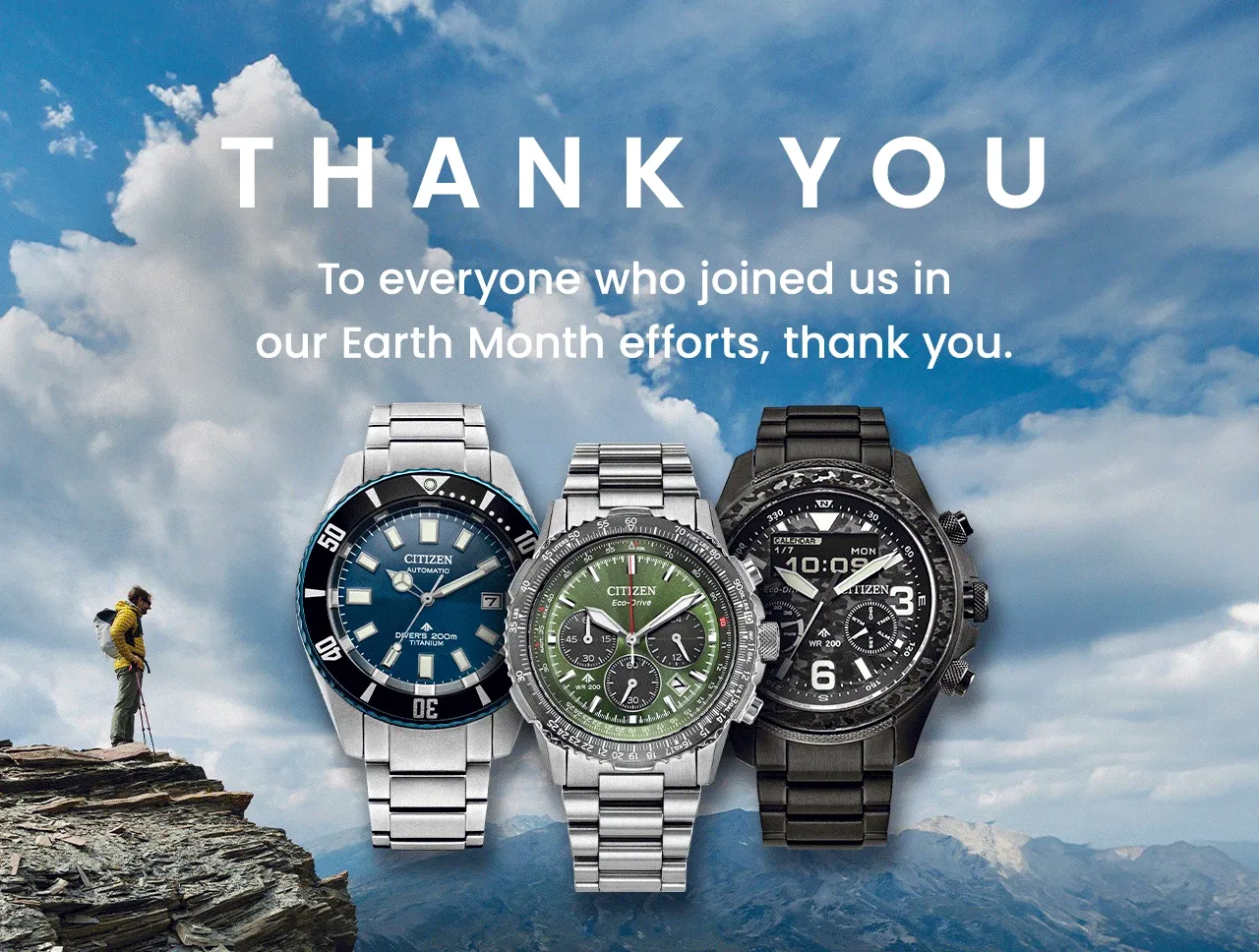 Thank You — To everyone who joined us in our Earth Month efforts, thank you.